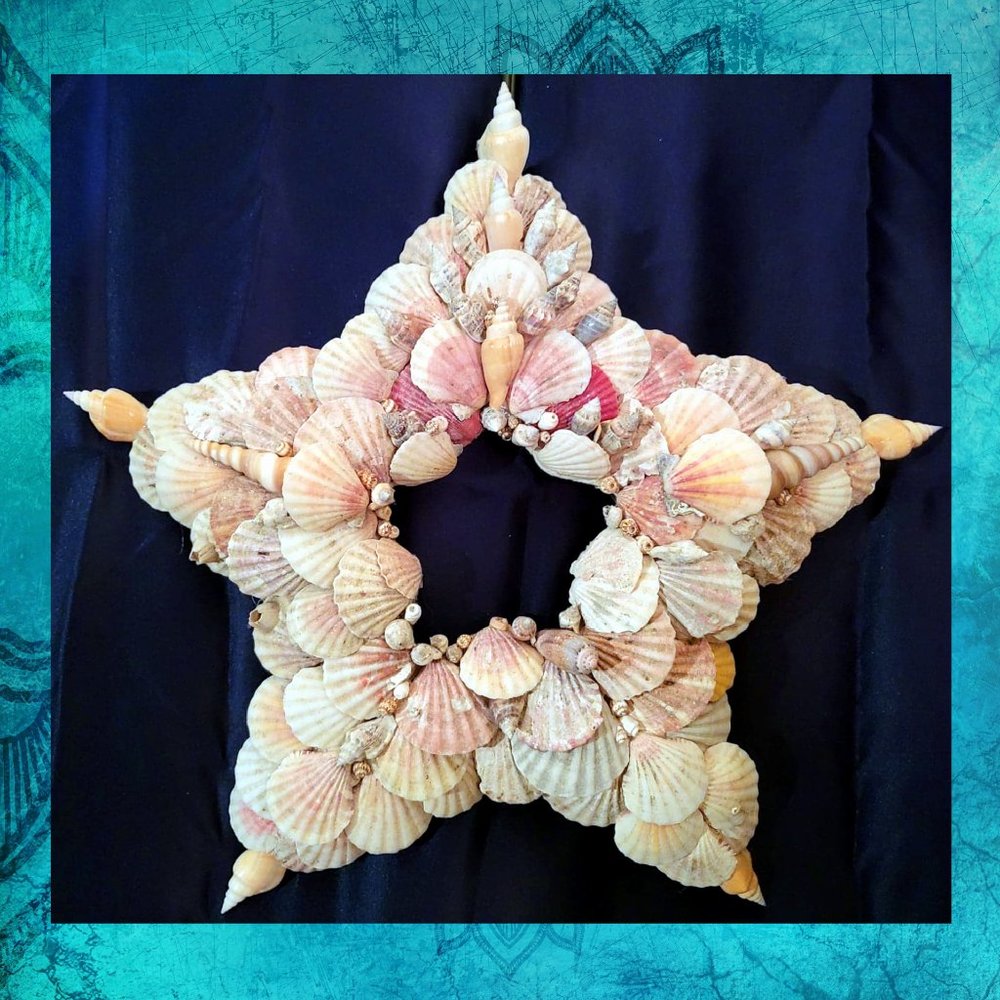 Handmade Shell Star Wall or Door Hanging